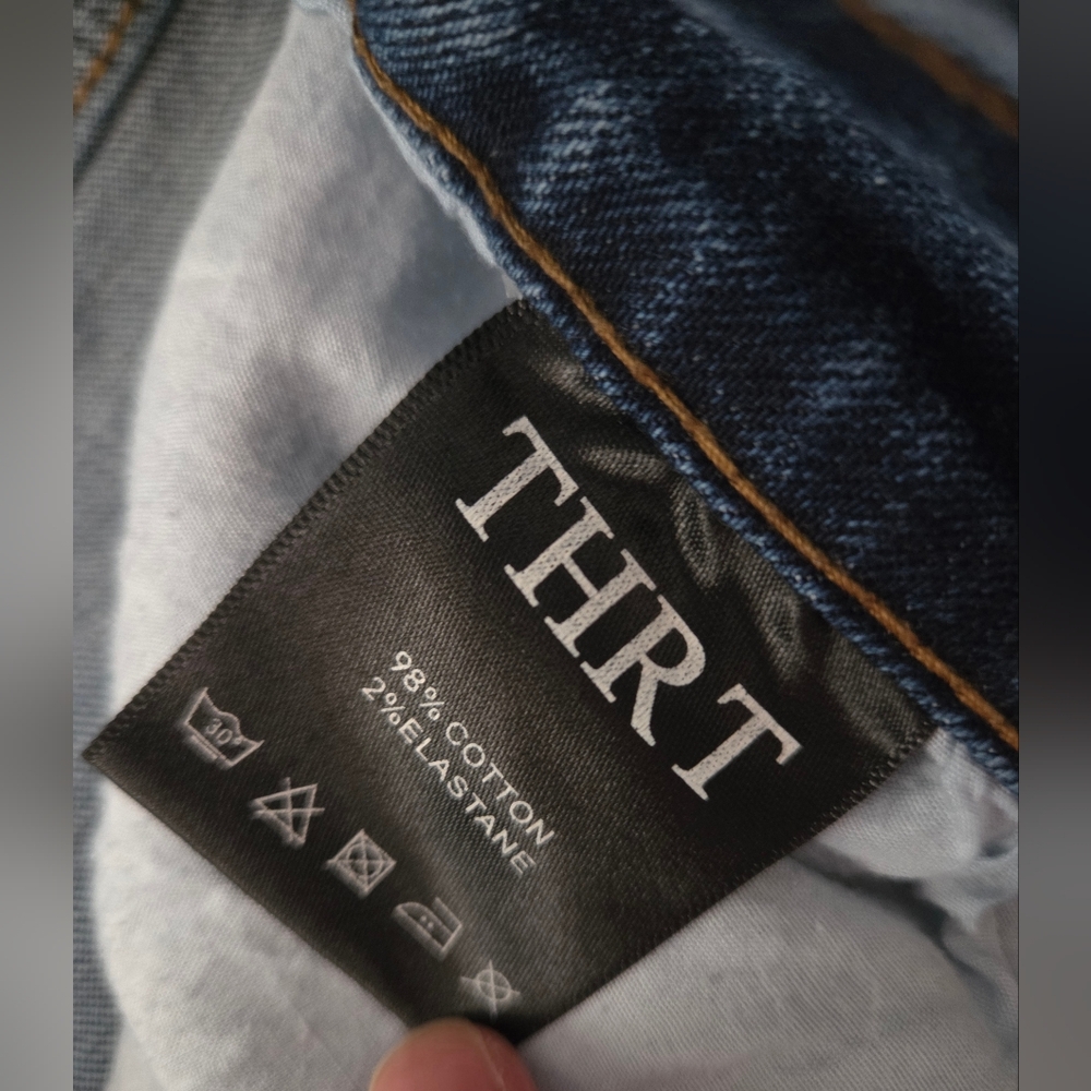 THRT Distressed Blue Slim Ripped Jeans Size 32 - Picture 7 of 14